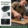 OTF Aluminum Alloy Utility Knife, Retractable Box Cutter, Heavy Duty