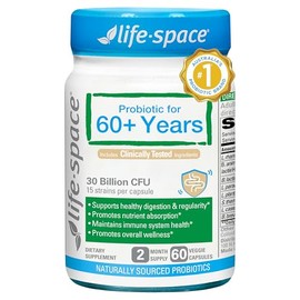 Life-Space Probiótico para personas mayores, apoya la inmunidad y la salud intestinal, vitalidad gastrointestinal, alivia el estreñimiento, lactis... 