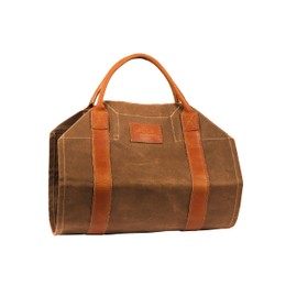 1844 Helko Werk Germany Frontier Collection Canvas Log Carrier - Firewood Holders and Bags for Fireplace Logs - Made in USA (Log Carrier Field Tan) #8755T