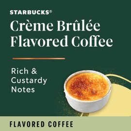 Starbucks K-Cup Coffee Pods, Crème Brûlée Flavored Coffee, Naturally Flavored, 100% Arabica, 1 box (10 pods)