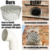 PVC Termination Mesh Vent Cover, Furnace&Roof Vent Cap, OD 2.4in