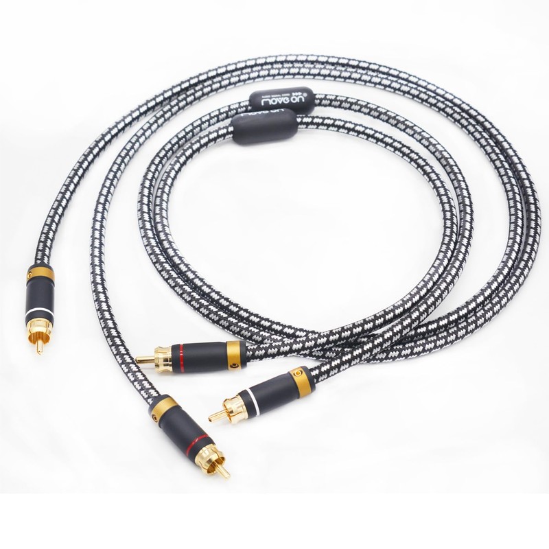 Primeda audiophile RCA cable, 0.75M/2.5FT 2 RCA male to 2