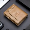 BULLCAPTAIN Men RFID Blocking Bifold Wallet Genuine Leather Card Holder