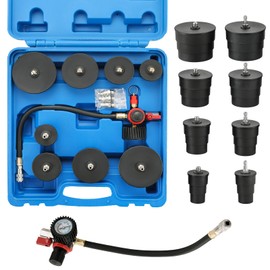 DASBET Turbo System Leakage Tester Kit, Turbo Boost Leak Tester Set with 4 Pairs of Stepped Adapters 1-3/8" to 3-1/2", Turbo Pressure Leakage Tester for Cooling Emissions Exhaust Pipes
