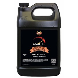 Presta PACE Medium Compound - Removes Up to 2500 Sand Scratches/Polishes to a Deep Gloss in One Step (133201) 1 Gallon