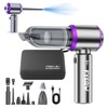 Mini Cordless Handheld Car Vacuum Cleaner/Air Duster/Blower/Hand Pump, 21000 PA High Power Brushless Motor, Portable Keyboard Vacuum Cleaner with Multi-Nozzles for Home, Office, Computer(Purple)