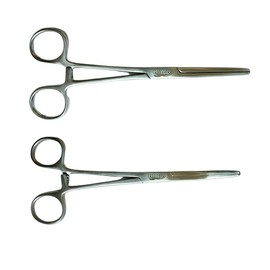 Panther Surgical Stainless Steel Set of 2 PCS Straight & Curved 6'' Unhooking Hook Remover Sea Carp Fly Line Cutter Fishing Pliers Forceps