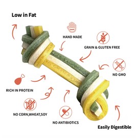 LuvChew Rawhide Free Triple Dental Floss Treats Medium 5pcs/bag