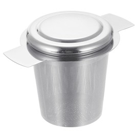 sourcing map 1 Pcs Tea Infuser Filter, Fine Mesh Loose Tea Steeper, Stainless Steel Tea Strainer with Handle for Brew Loose Leaf Tea, Silver