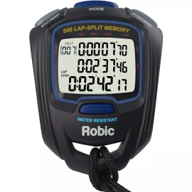 Robic SC-757W 500 Dual Memory Stopwatch-Blac