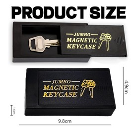 Pack of 2 Magnetic Key Cabinets Key Magnetic Box Hide Car Key Magnetic Key Holder Under Car for Car Home Garage Office Key Hiding Place (Double Hot Embossing Key)