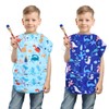 Fiodrimy 2 Pack Kids Art Smock for Boys Girls, Dinosaur
