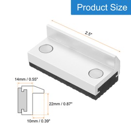 uxcell 2.5" Aluminum Vise Jaws with Magnetic Flat Soft Rubber Pads Covers Durable Multi-Purpose Vises Protector Kit for Holding Wood Plastic Tube Plumbing Black