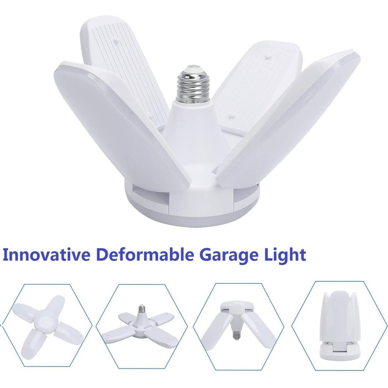2 Pack LED Garage Light - 6000 Lumen 6500K Daylight