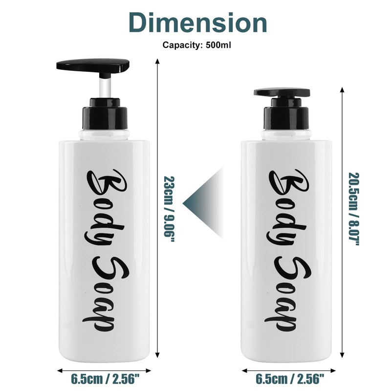 3 Pack Soap Lotion Dispenser 500ml/17oz Hand and Dish Soap