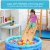 Kiddie Pool,Inflatable Ocean Pattern Pool Floats,3 Rings Kid Swimming Pool,