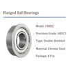 Kozelo 4pcs FR8ZZ Flanged Ball Bearing - [1/2x1-1/8x5/16 Inch] Replacement