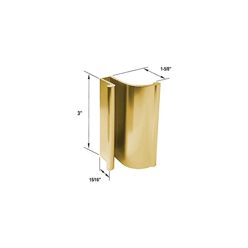 Bright Gold Tub Enclosure and Sliding Shower Door Pull Handle