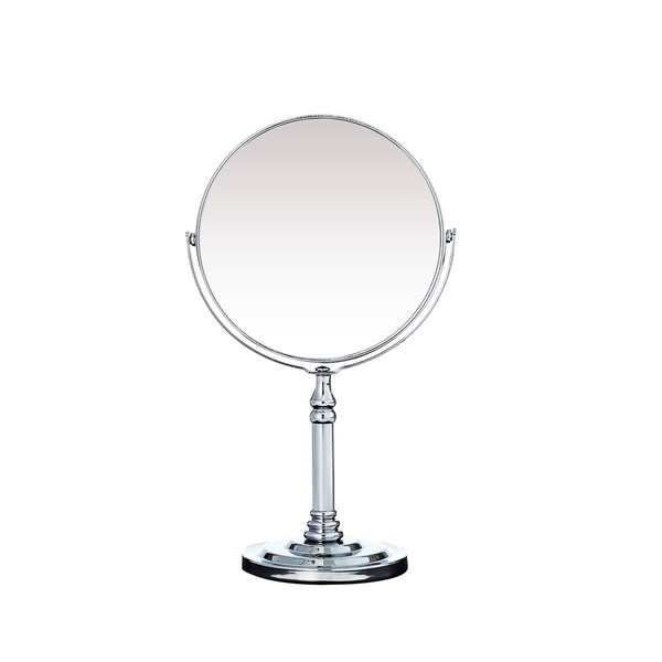 NAYSAYE Espejo de maquillaje redondo de mesa – Espejo de cambiador de doble cara de 6 pulgadas con aumento 3X de dos caras giratorio de aumento