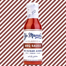 Yo Mama's Foods Keto Barbecue BBQ Sauce – (Pack of 4) - No Sugar Added, Low Carb, Vegan, Gluten Free, Paleo Friendly, and Made with Whole Non-GMO Tomatoes!