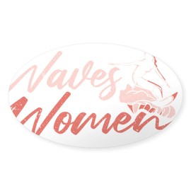 CafePress Surfer Waves Women Surfing Sticker Oval Car Bumper Sticker