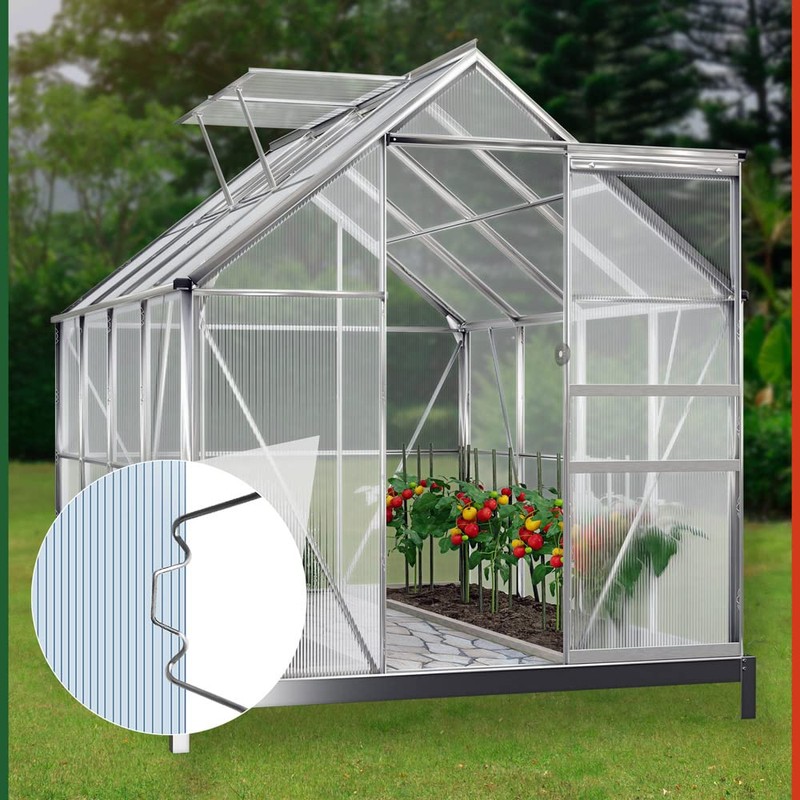 Deuba Greenhouse Clips Rust-Proof Hollow Panel Panes Attachment Greenhouse Accessories