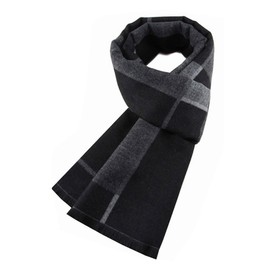 JFAN Men's Autumn and Winter Warm Scarf Tartan Scarf Fashion and Elegant Soft Long Classic Scarf Cosy Casual Warm Cashmere Scarf 180 x 31 cm, d