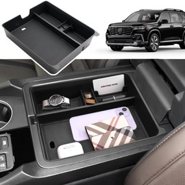 Coleya 2023 2024 2025 Pilot Center Console Organizer for Honda Pilot (EX-L/TrailSport/Touring/Elite), Insert Armrest Organizer 2023 Pilot Console Tray Coin Container 2024 2025 Pilot Accessories