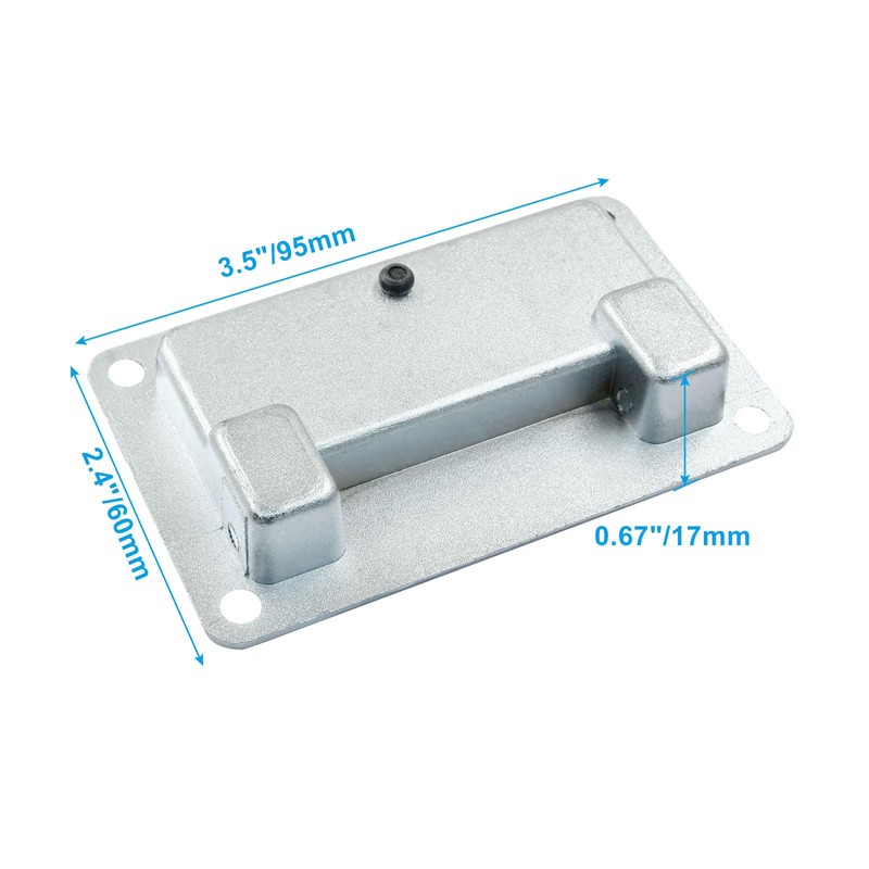 Zorfeter Silver Recessed Pull Handles with Mount Screws, Hatches Pull