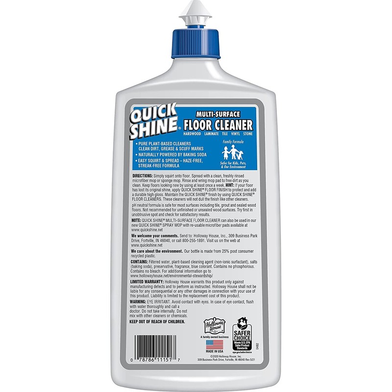 Quick Shine No-Bucket Floor Cleaner, 27 Ounce (Pack of 4)