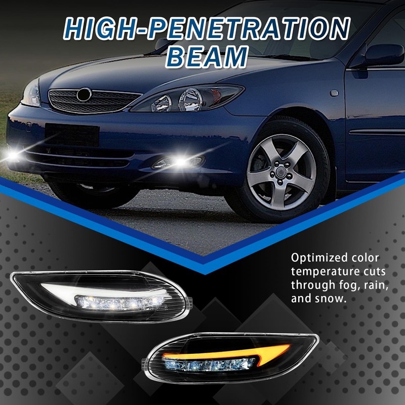 Shocklight LED DRL Fog Lights fit for 2002-2004 Toyota Camry/