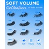 BEYELIAN 14 Pairs False Eyelashes Clear Band D Curl 9-18MM