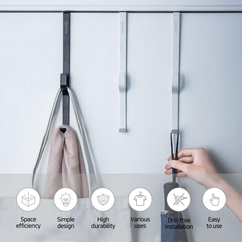 HouseTip Over The Door Hook Rack, Kitchen appliances, Dorm Room