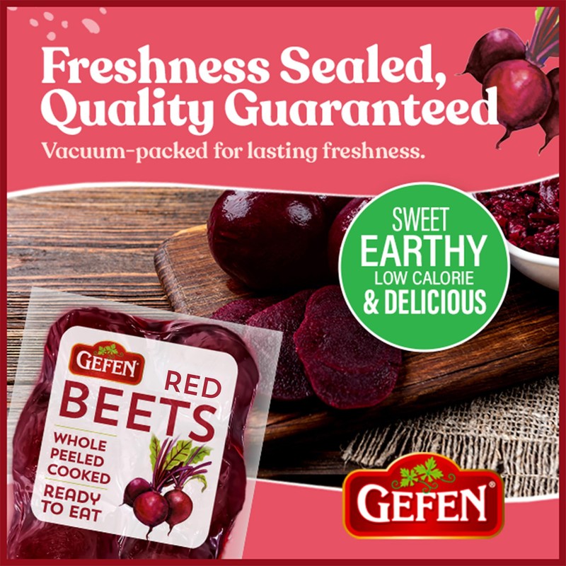 Gefen Red Beets, Whole, Peeled, Cooked & Ready to Eat,