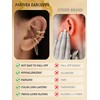 PARIVEA Ear Cuffs Non Piercing Chunky/Thin 14K Gold Plated Ear