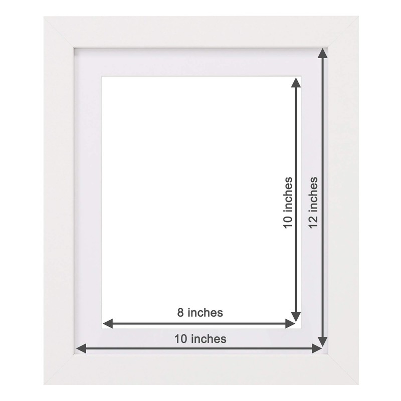 Fabian Clarke London® 12X10 Picture Frame Wooden White with White