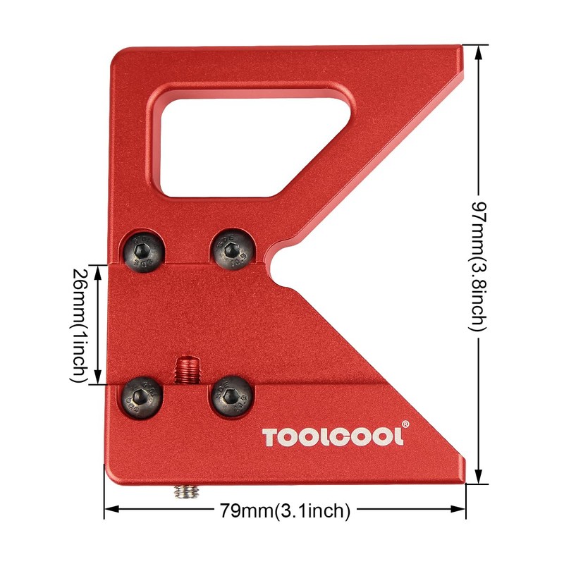 TOOLCOOL Circle Center Finder Tool Woodworking Centering Tool 45 Degree