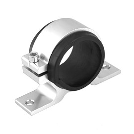 KIMISS Fuel Pump Clamp Fuel Filter Bracket Fuel Pump Mounting Bracket 50mm Fuel Pump Bracket Aluminum Alloy Car Fuel Pump Mounting Bracket Single Filter Clamp Cradle (Silver)