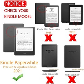 T Tersely Sleeve Case for 7" Kindle Paperwhite and Kindle Colorsoft Signature Edition (2024 Released), 6.8" Kindle Paperwhite 2021, Lightweight, Portable, Protective Pouch Bag for Kindle, Grey