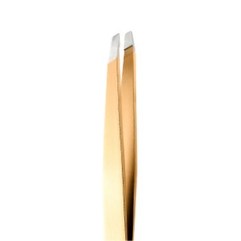 Rubis Tweezers Classic Gold 1K103 - The Perfect Tool for Eyebrow Care - Tweezers with Pointed Tips - Suitable for Plucking Eyebrows & Removal of ingrown Hairs or splinters