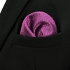 S&W SHLAX&WING Fuchsia Men's Necktie, Silk, Plain, Purple, Wedding, 3.5"