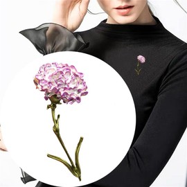 Carnation Flower Brooches for Women Alloy Enamel Corsage Red Floral Brooches Pin for Weddings Party Lapel Pins Mom's Birthday Gifts