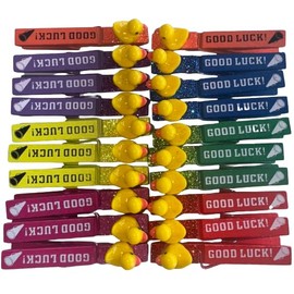 Spirit Clips - Good Luck Duck - Cheer, Competition, Sports, Conference Motivational Pins (Pack of 20)