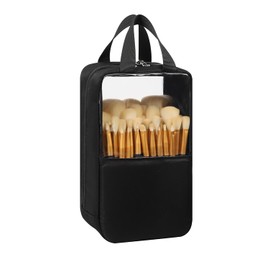 Twofold Makeup Brush Organiser Bag Large Capacity Cosmetic Bag Portable Stand-Up Makeup Brush Holder Waterproof Travel Make Up Brush Sets for Makeup Artist