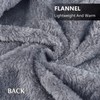 forestfish Fleece Wearable Blanket, Plaid Lap Blanket Comfy Poncho Throw