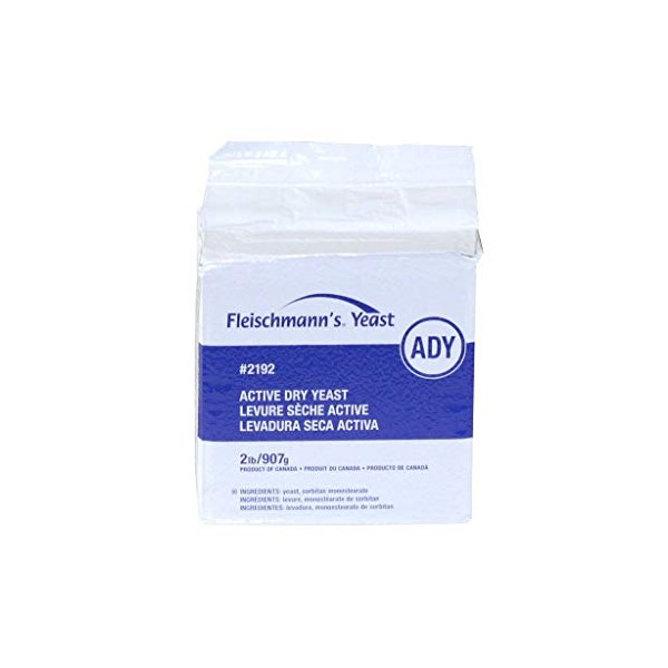 Fleischmanns Dry Active Baking Yeast 12 Case 2 Pound