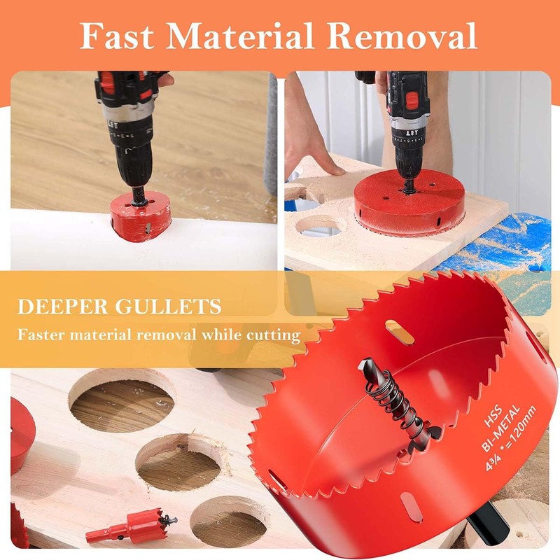 GARHWAL Bi-Metal Hole Saw 120 mm, Drill Bit, Hole Drill,