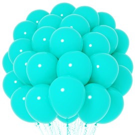 Voircoloria Teal Blue Balloons, 66pack 12inch Turquoise Blue Latex Party Balloons for Wedding, Birthday, Graduation, Bridal Shower, Valentine's Day, Baby Shower, Gender Reveal Party Decorations