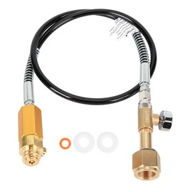 Black High Pressure Soda Hose with 3000psi Meter Kit Accessories CGA320 for SodaStream