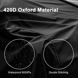 Zorntorix Car Covers, 420D Heavy Duty Car Covers, Waterproof 6000Pa Full Exterior Covers, Outdoor Car Cover Waterproof All Weather with Zipper, Mirror Pocket for Sedan (Fits Up to 193" Length)